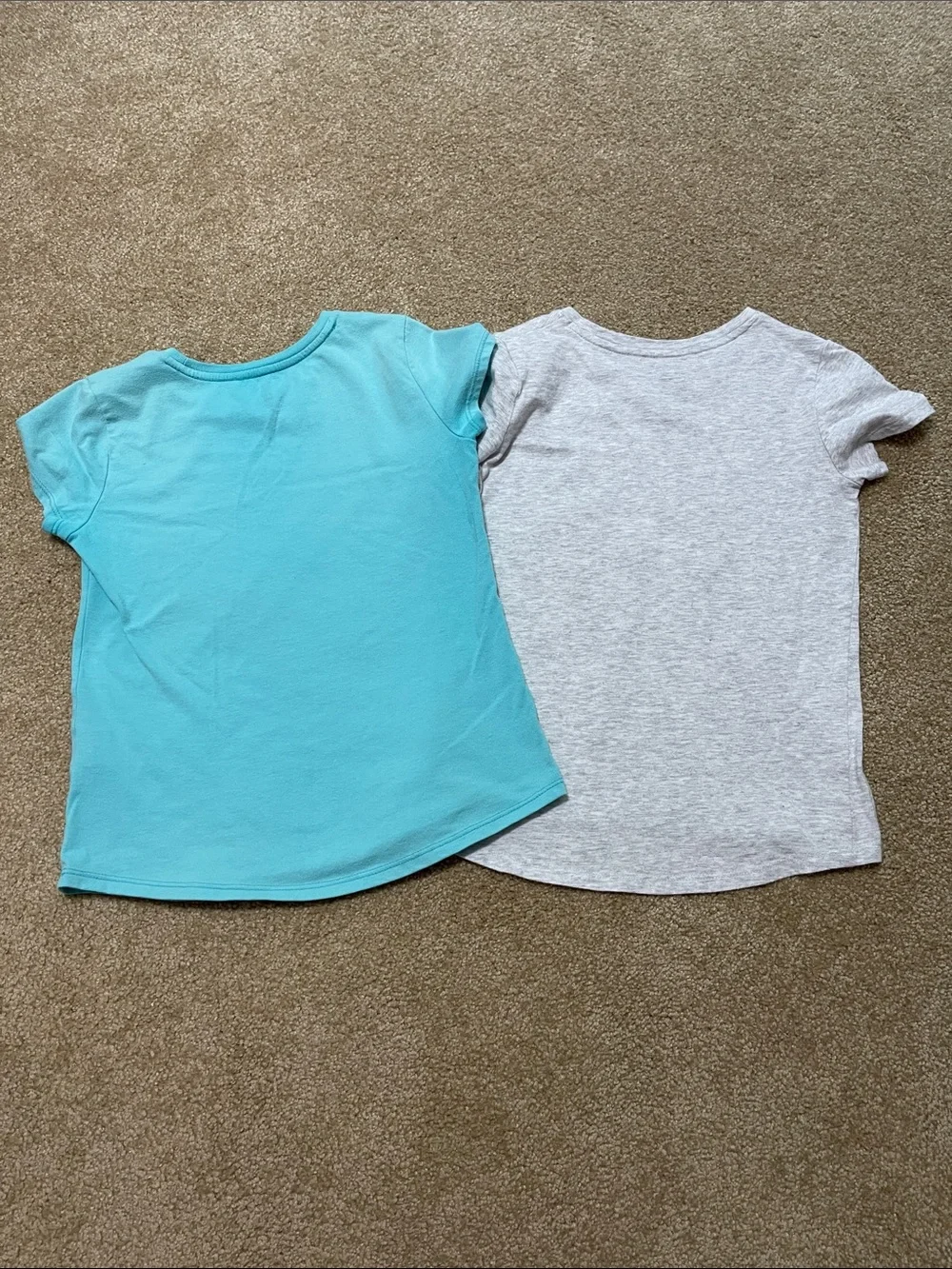 Girls' Parrot Graphic Short Sleeve Tee & Aqua Crewneck Top, size 7/8